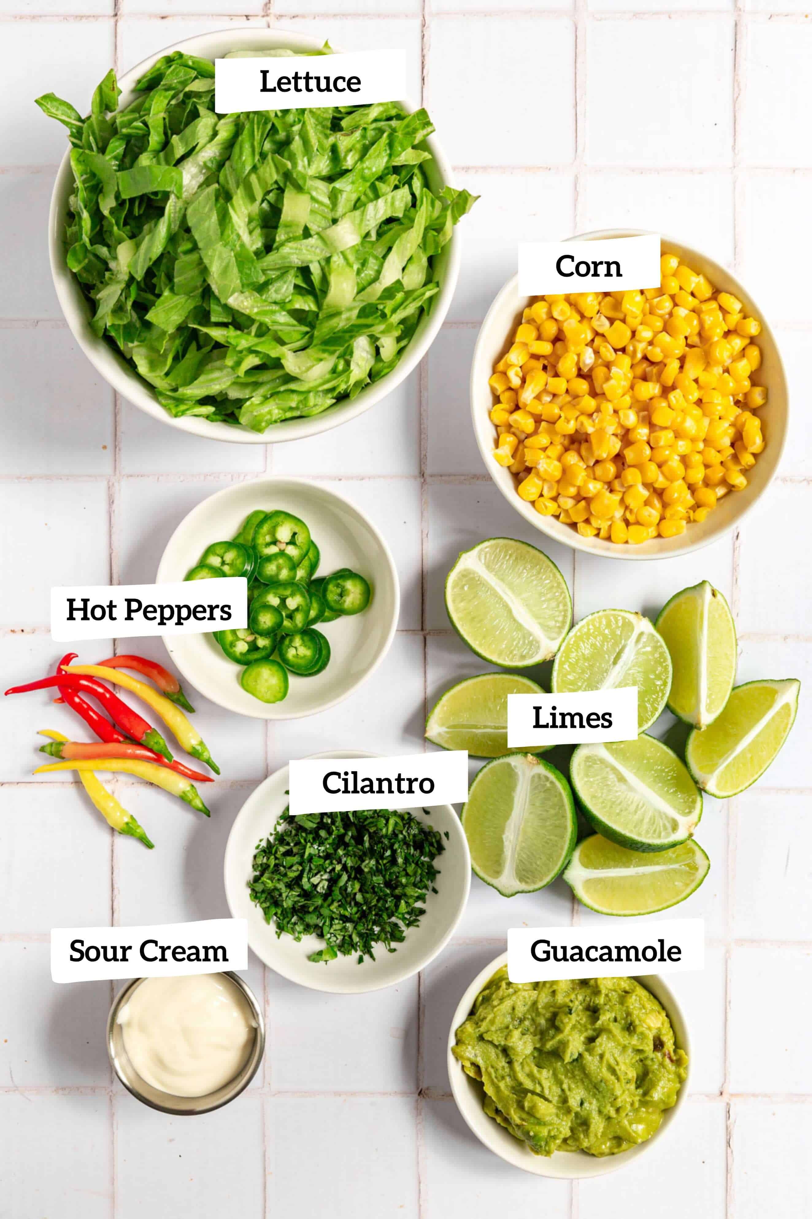 Toppings for tempeh burrito bowls