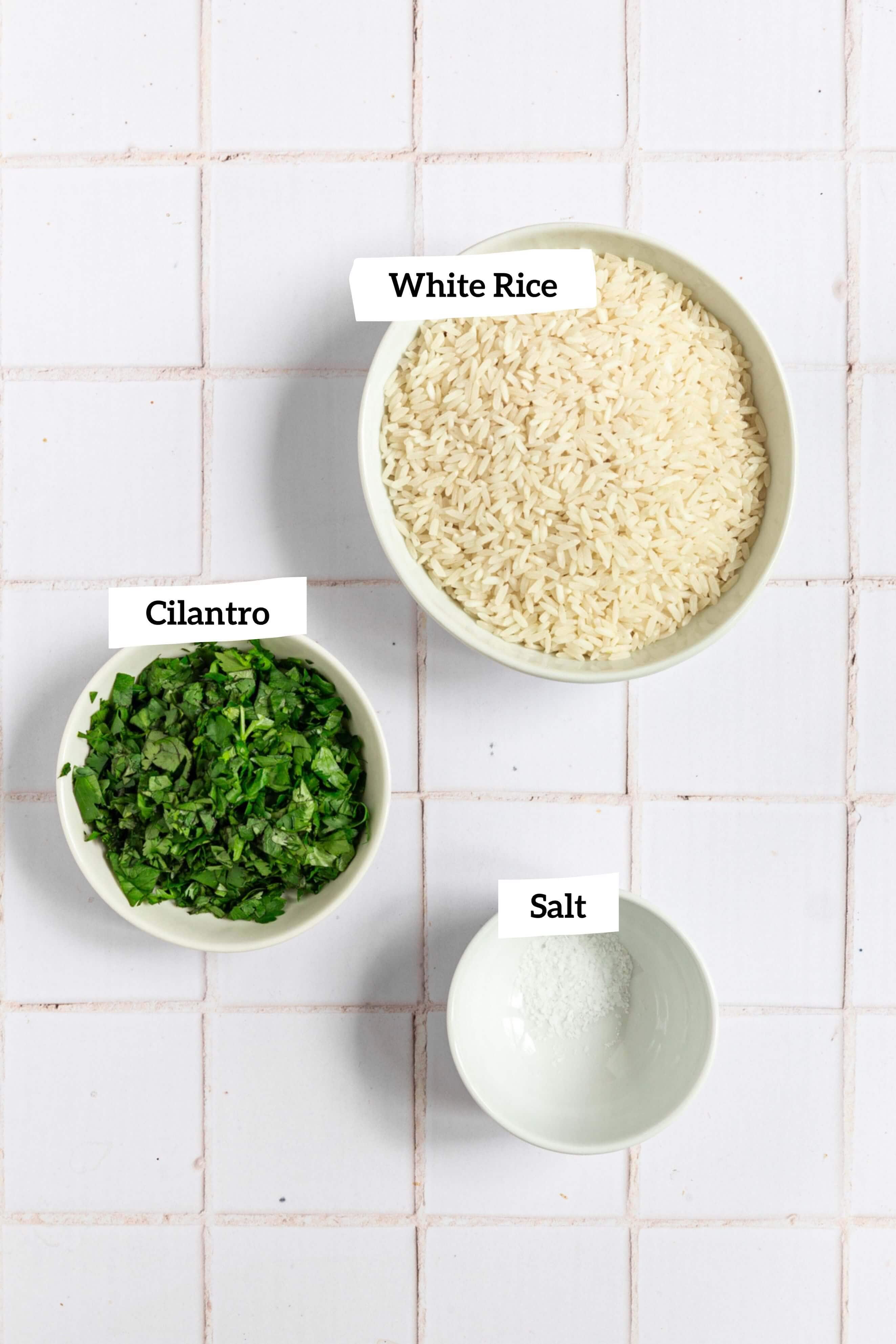Rice for tempeh burrito bowls ingredients