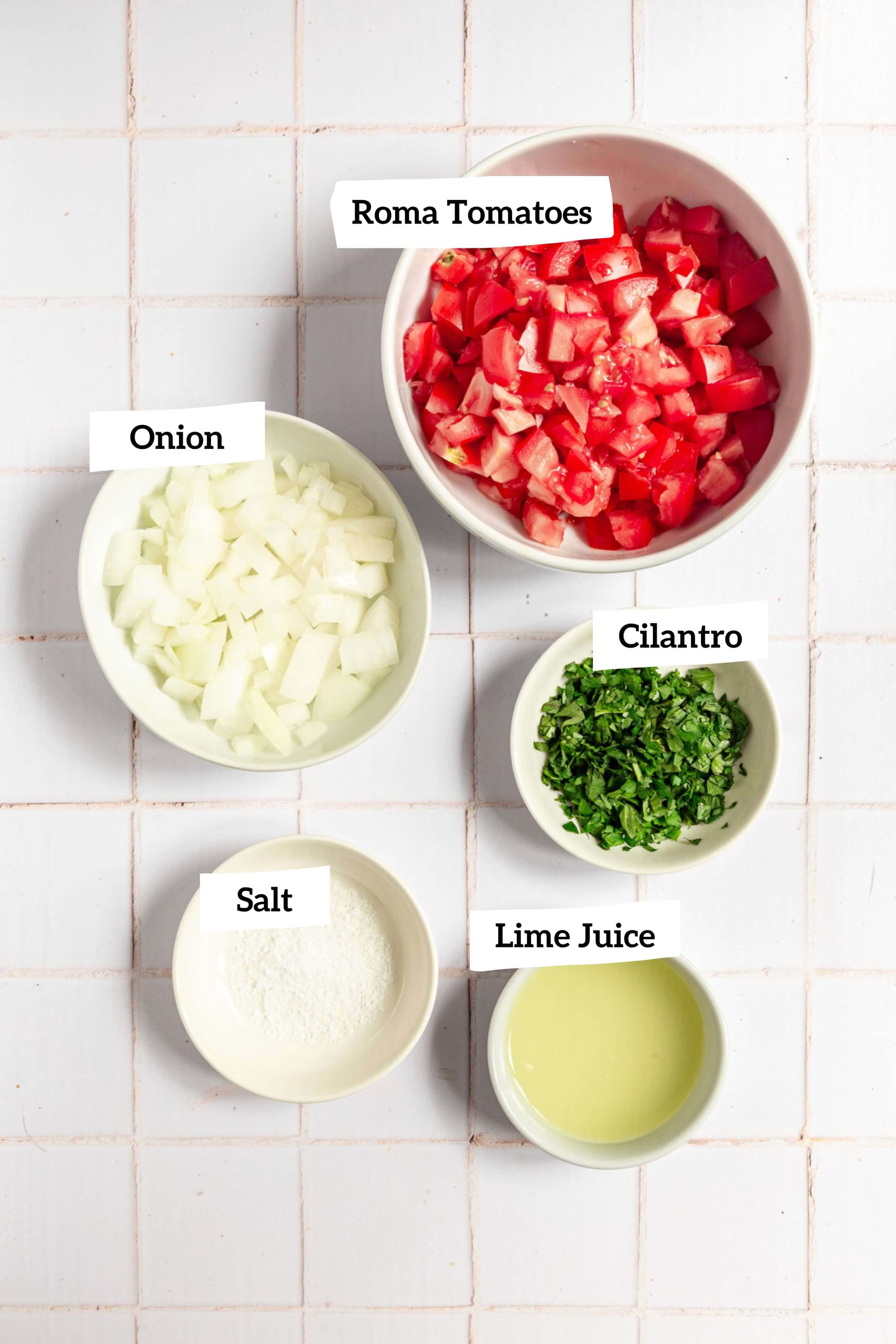 Salsa for tempeh burrito bowls ingredients
