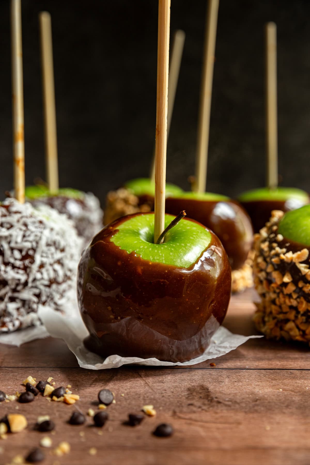 A plain vegan caramel apple.