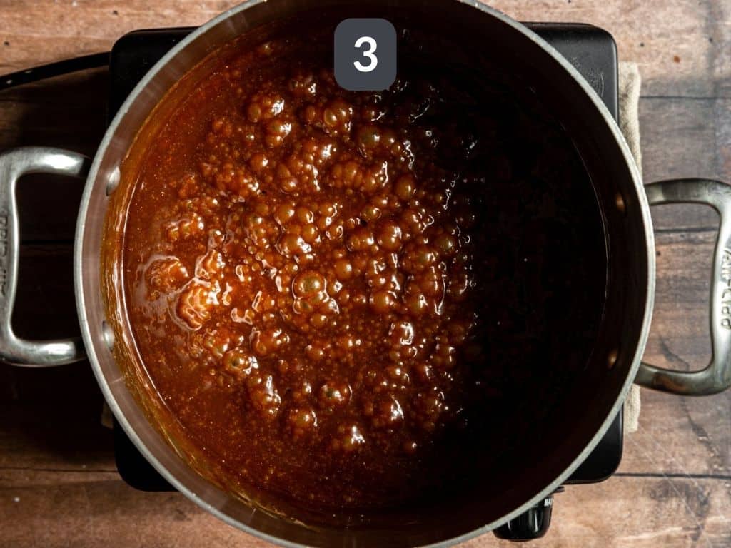 Vegan caramel apples step 3 bring the caramel to a simmer.