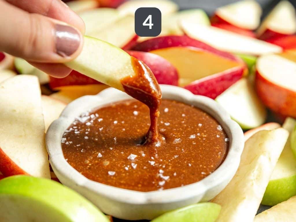 Homemade Vegan Caramel Step 4 - serve.