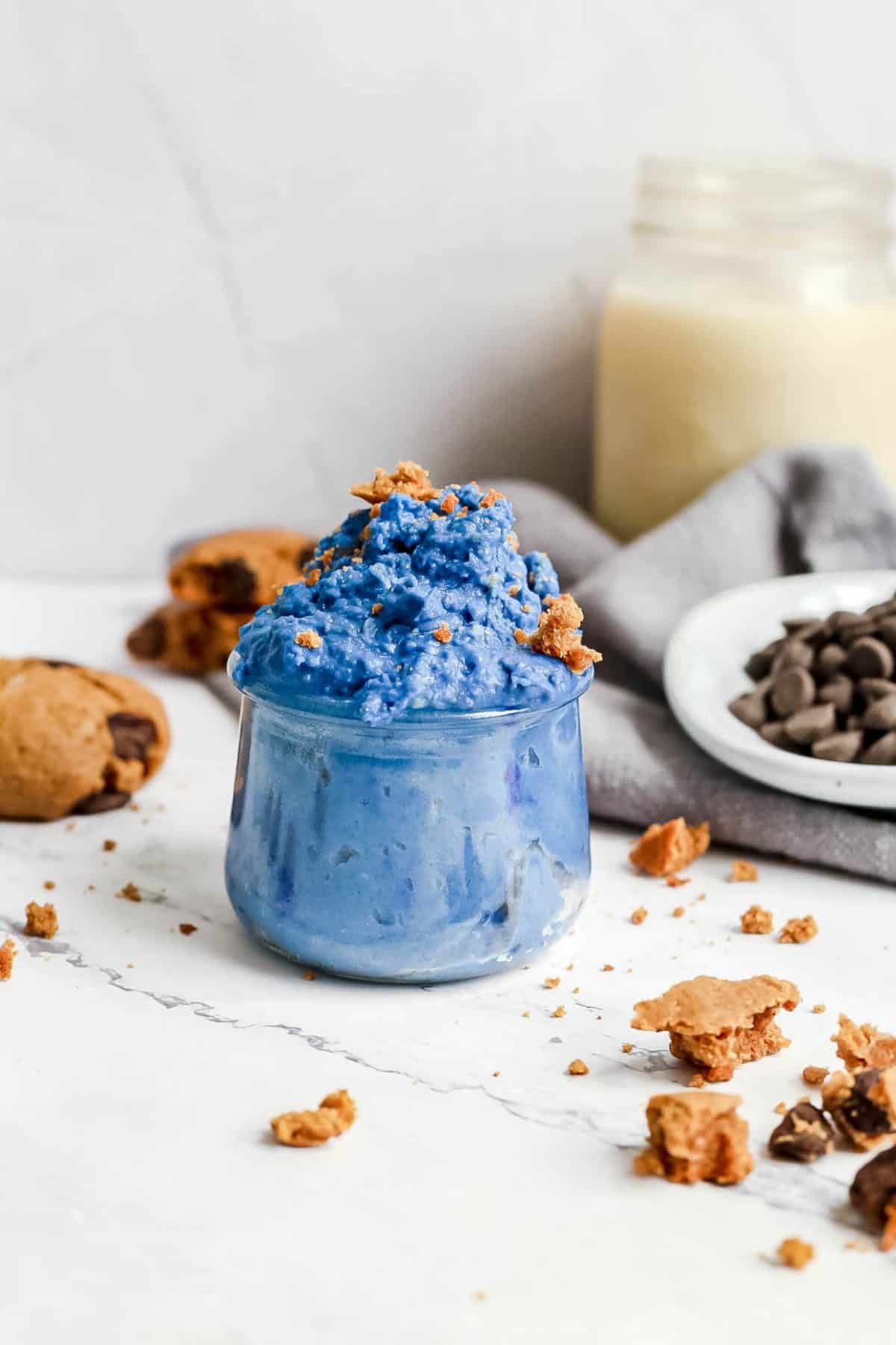 Cookie Monster Chickpea Cookie Dough