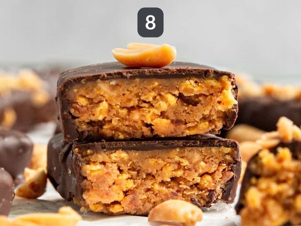 Vegan Butterfingers Step 8 - refrigerate until solid, then enjoy.