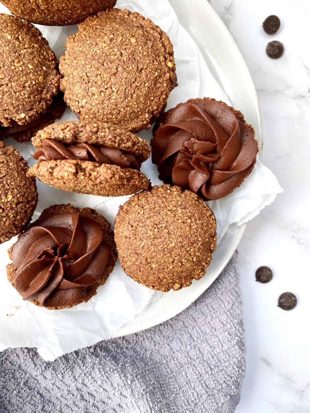 Plant-Based Mocha Sandwich Cookies