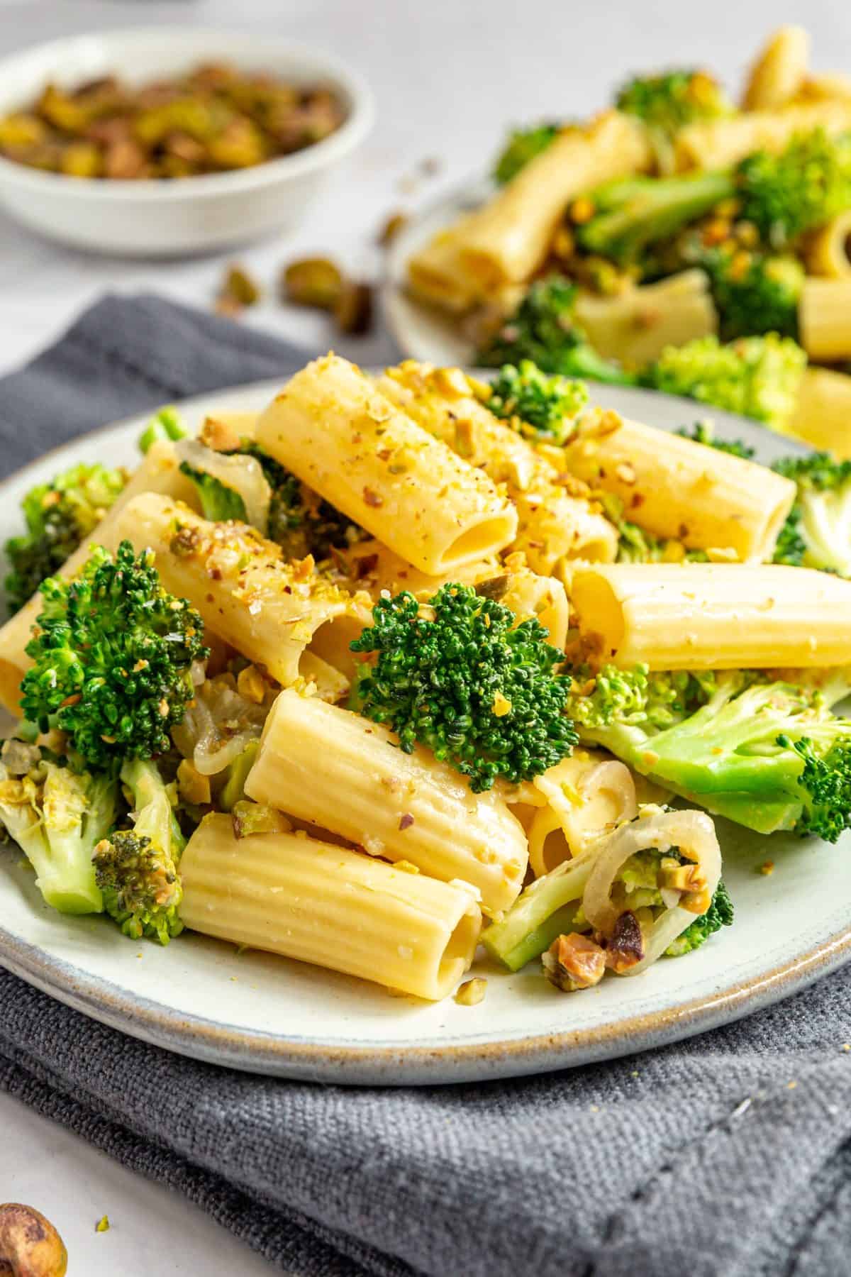Vegan Pistachio Pasta Sauce plated