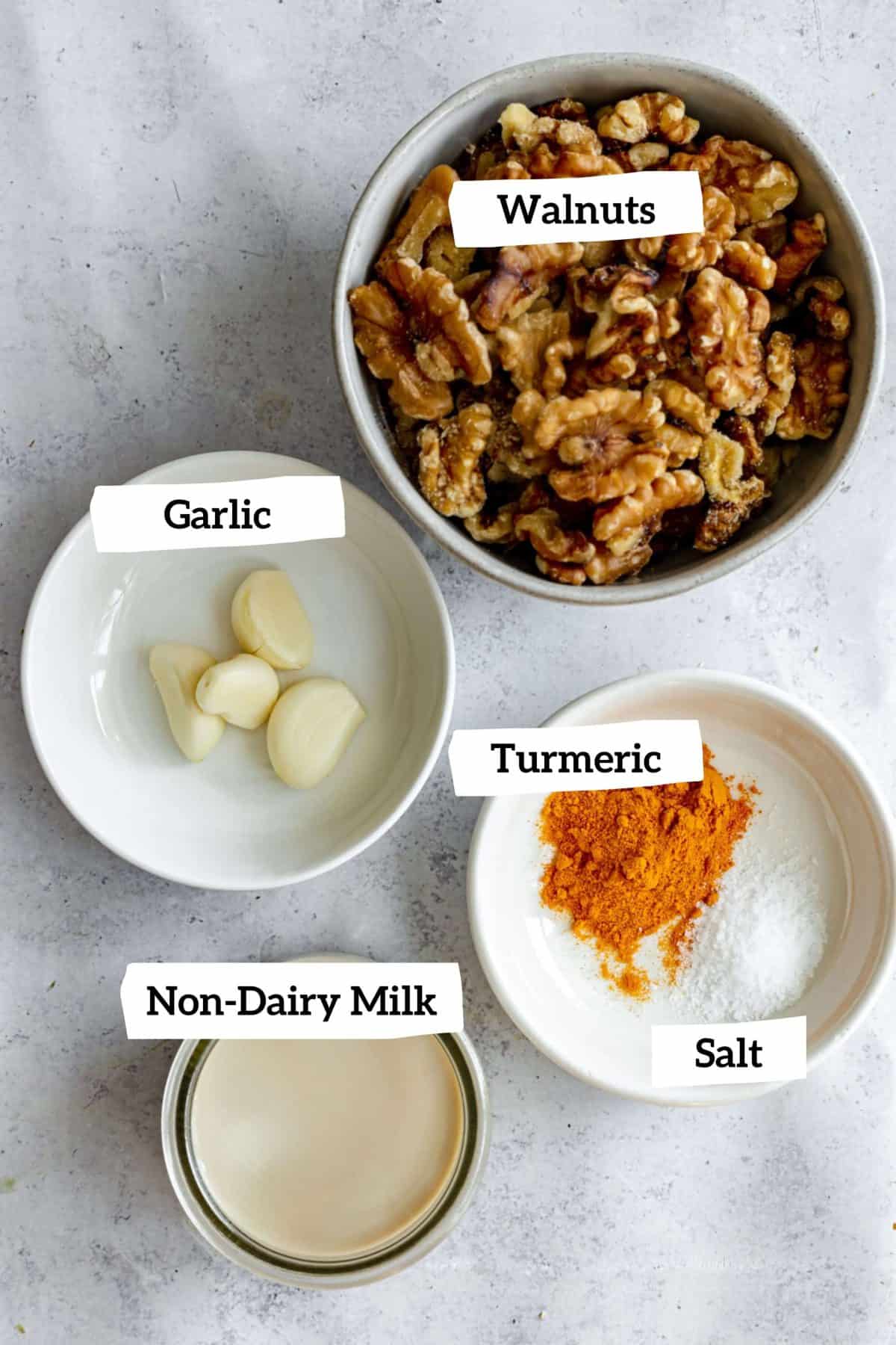 Walnut Turmeric Aioli Ingredients