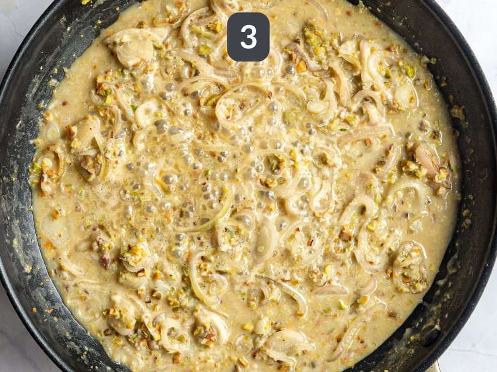 Vegan Pistachio Pasta Sauce cook sauce