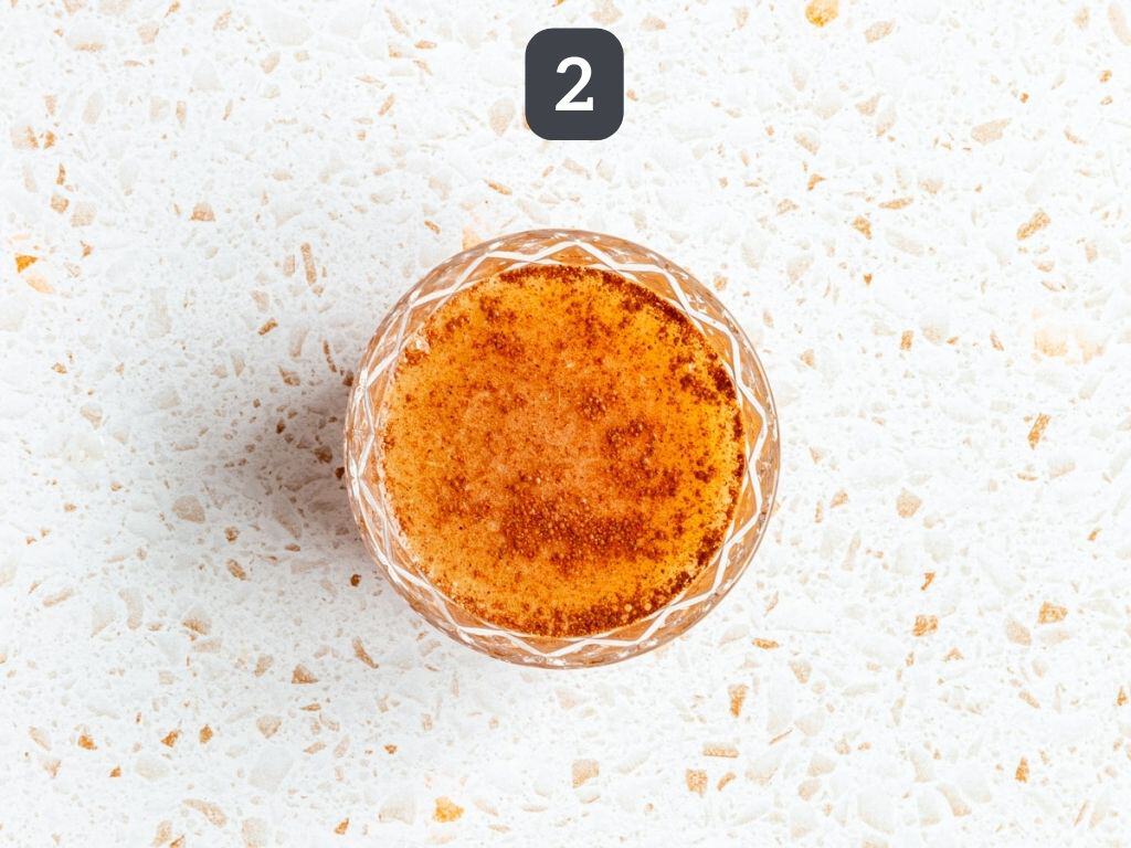 Apple Mocktail Step 2 - add the kombucha.