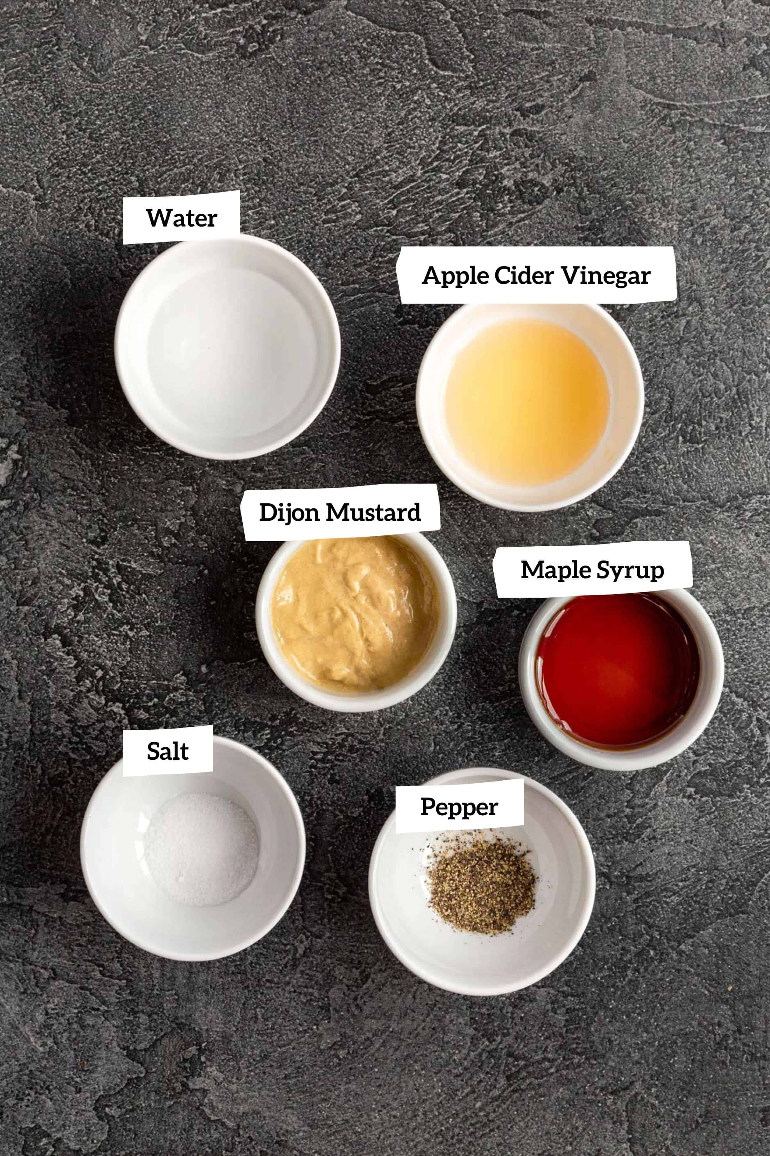 Vegan Kale Brussels Sprouts Cranberry Salad dressing ingredients.