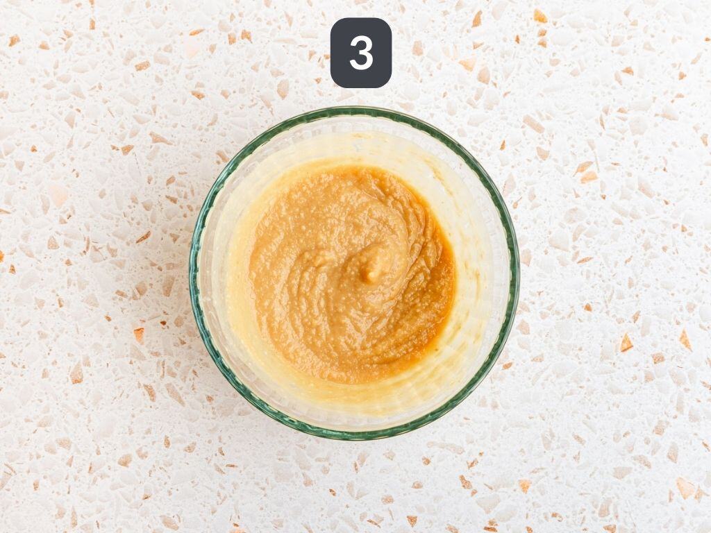 Miso soup with bok choy step 3 - mix the miso and water.