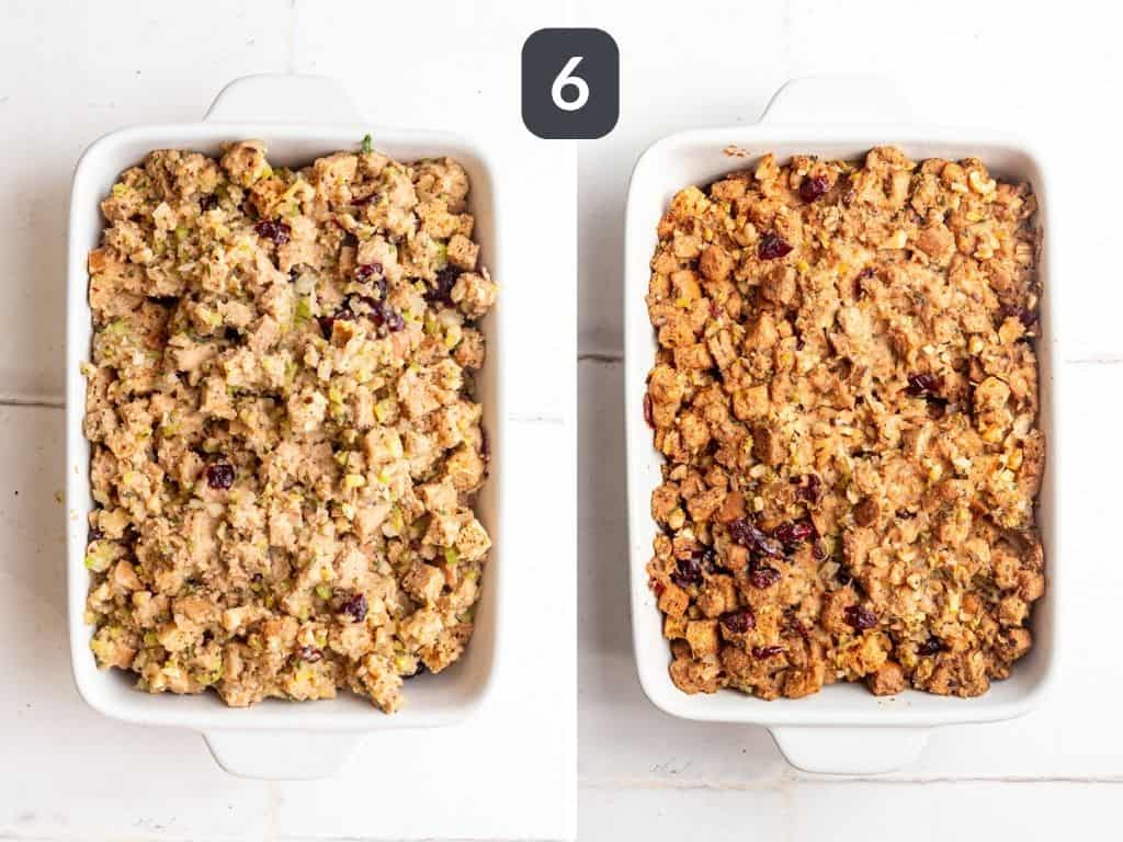 Vegan Gluten Free Stuffing Step 6 - bake.