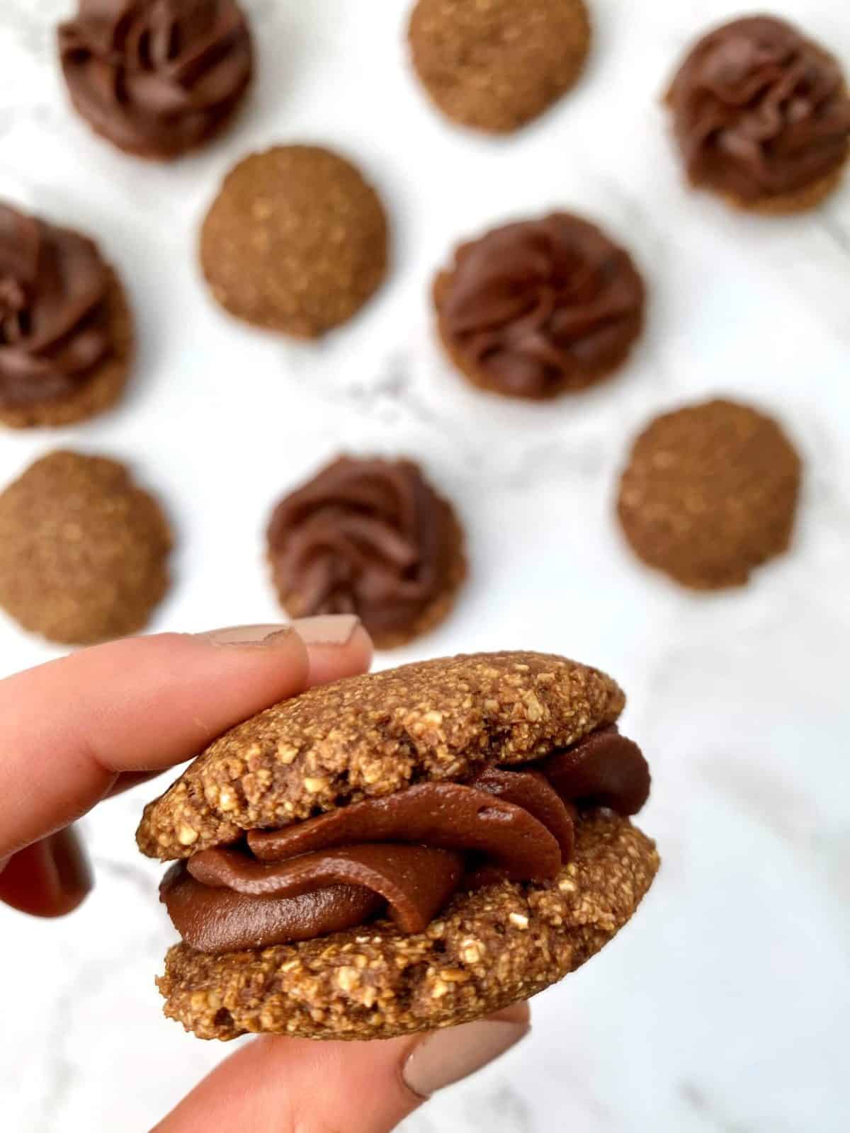 Plant-Based Mocha Sandwich Cookies