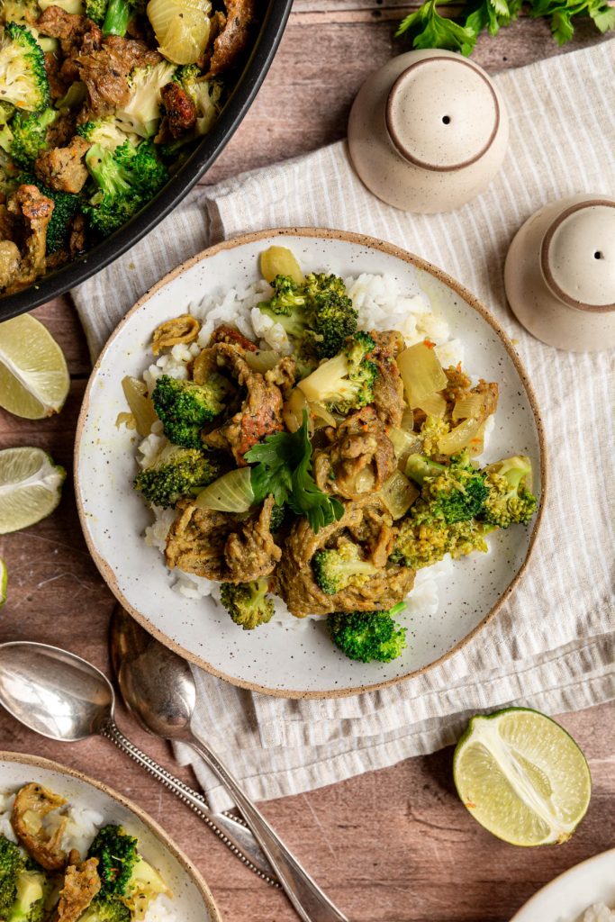 High Protein Vegan Chicken Curry - At Elizabeth's Table