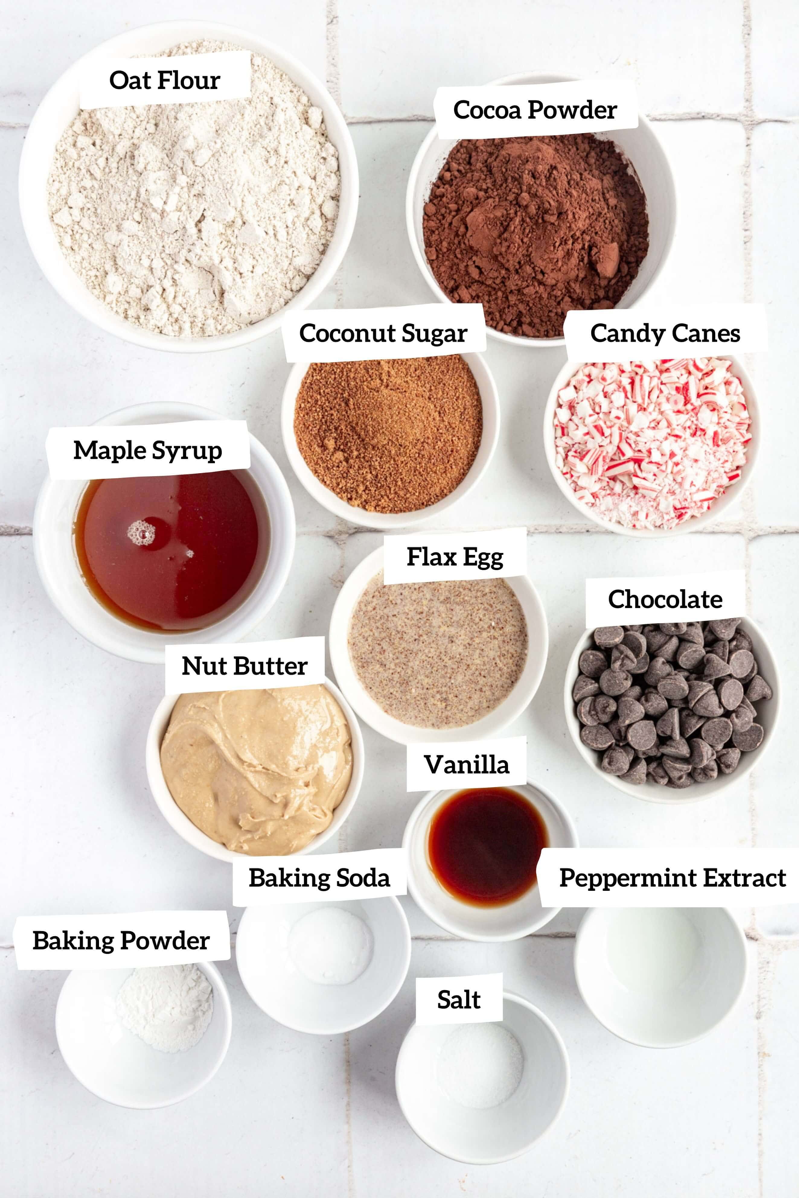 Vegan Chocolate Peppermint Cookies Ingredients