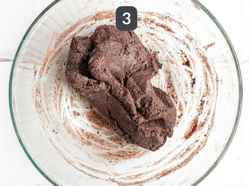 Vegan Chocolate Peppermint Cookies Step 3 - add the flours.