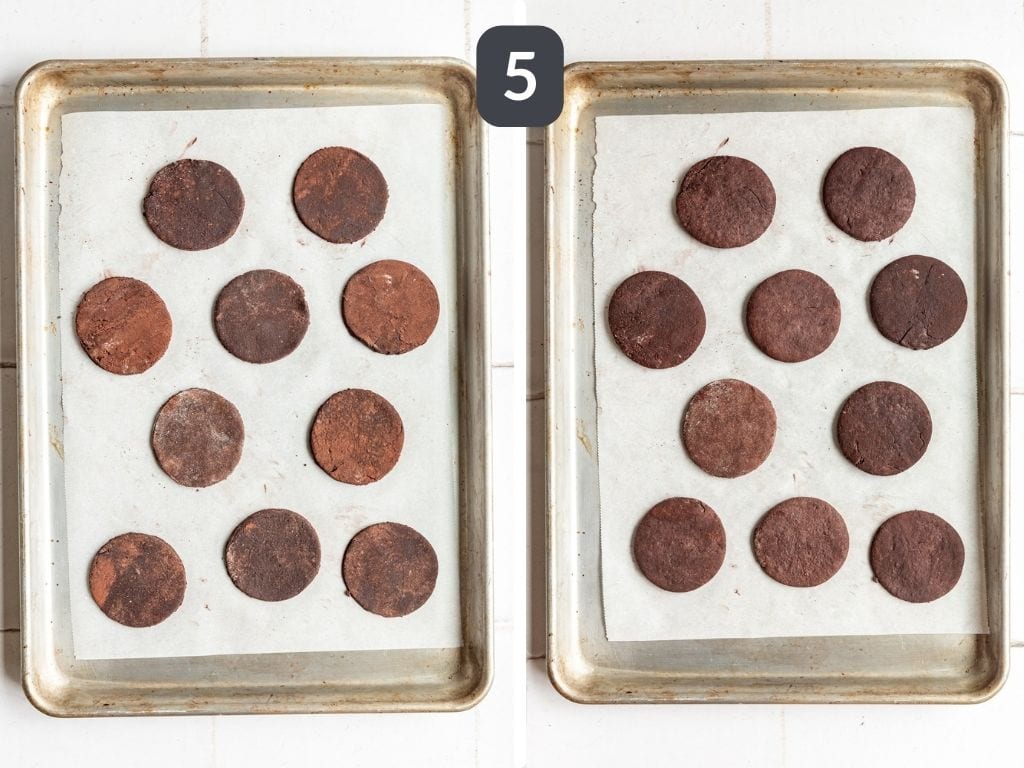 Vegan Chocolate Peppermint Cookies Step 5 - bake.