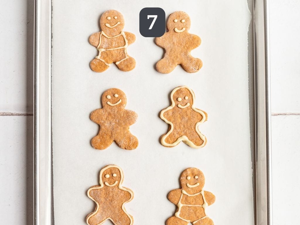 Vegan Gluten Free Gingerbread Cookies Step 7 - decorate as desired.
