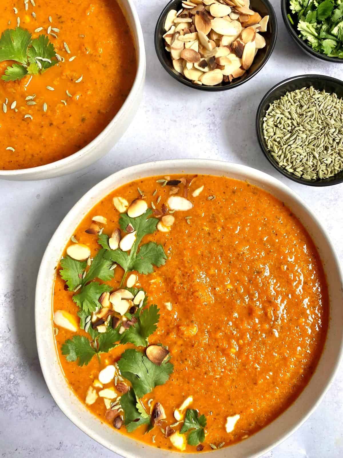 Caramelized Carrot Soup with Fennel