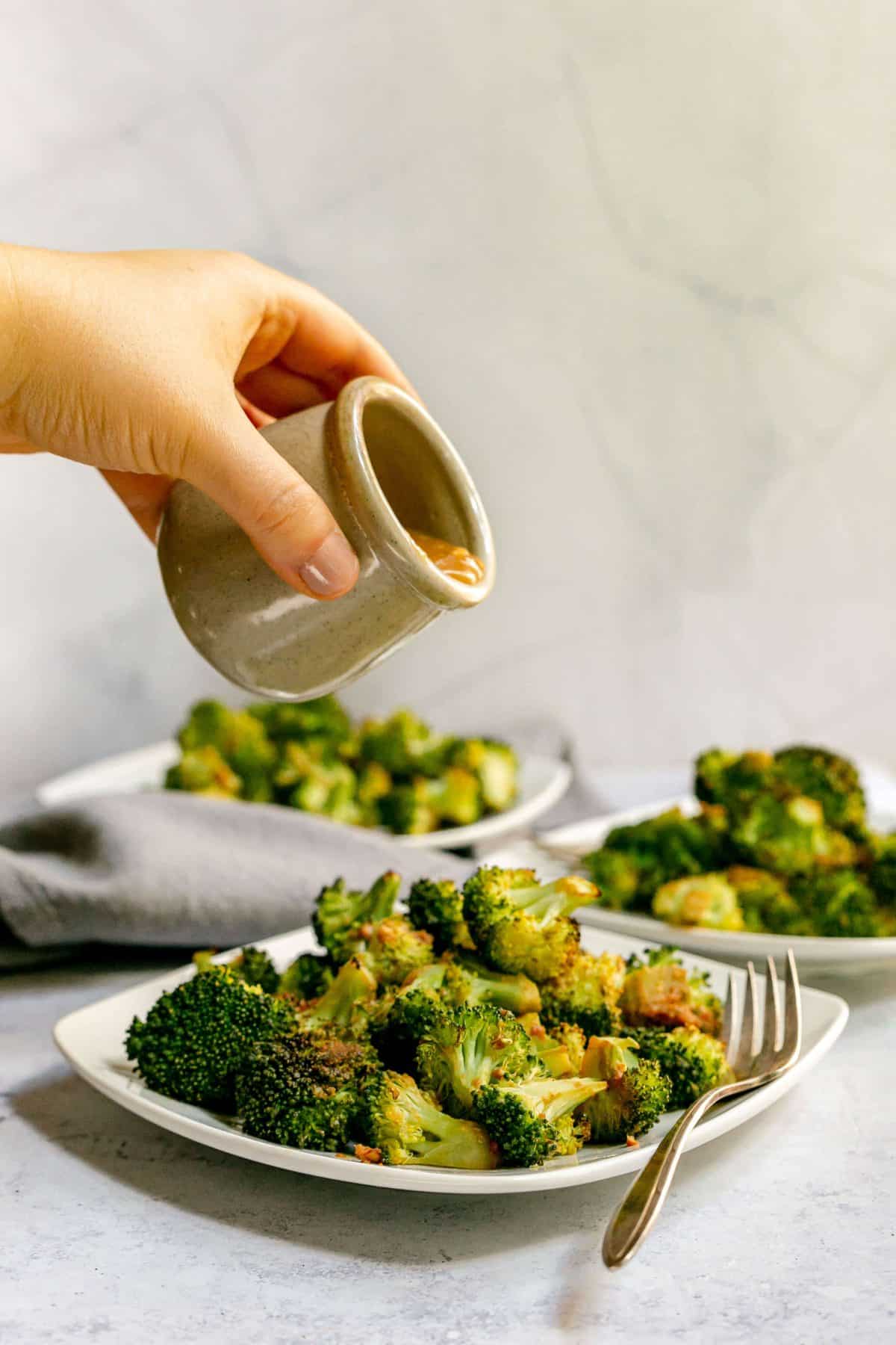 Oil-Free Miso Charred Broccoli