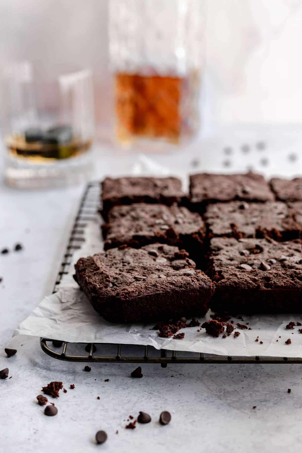Sugar-Free Vegan Bourbon Brownies