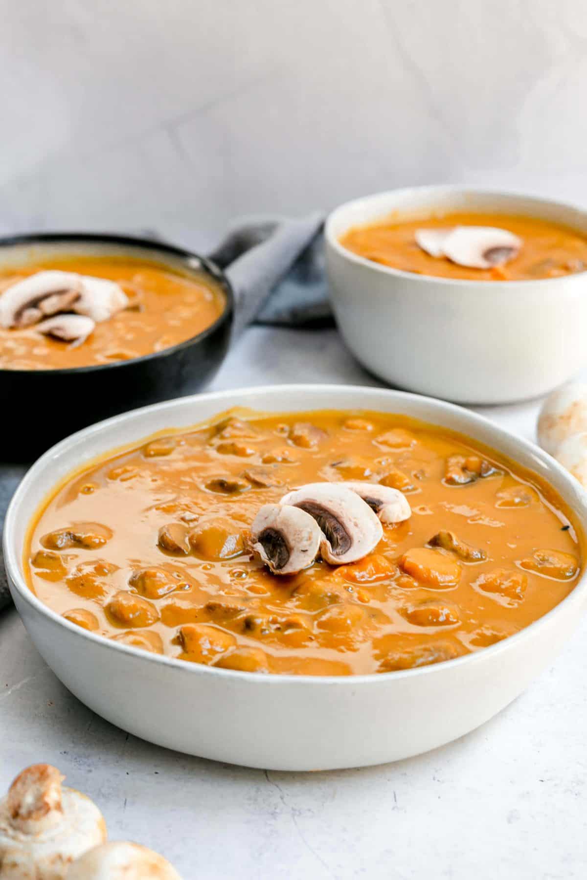 Sweet Potato Miso Mushroom Soup