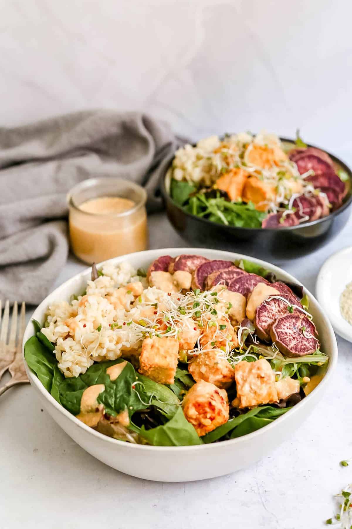 Tahini-Miso Tempeh Bowls