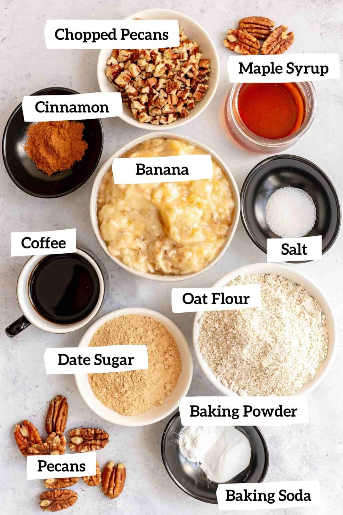 Coffee Pecan Breakfast Muffins Ingredients