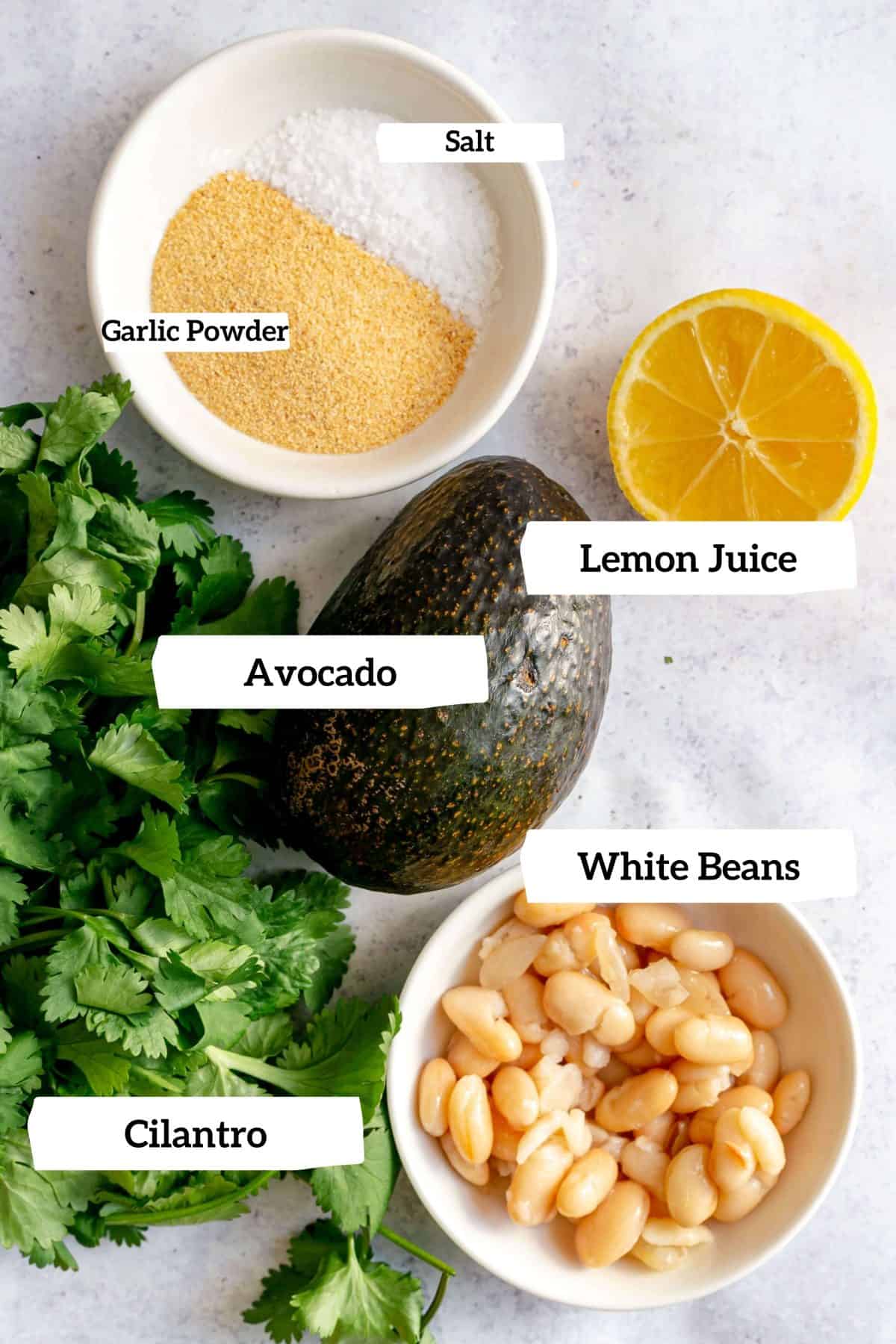 Creamy Vegan Avocado Dip Ingredients