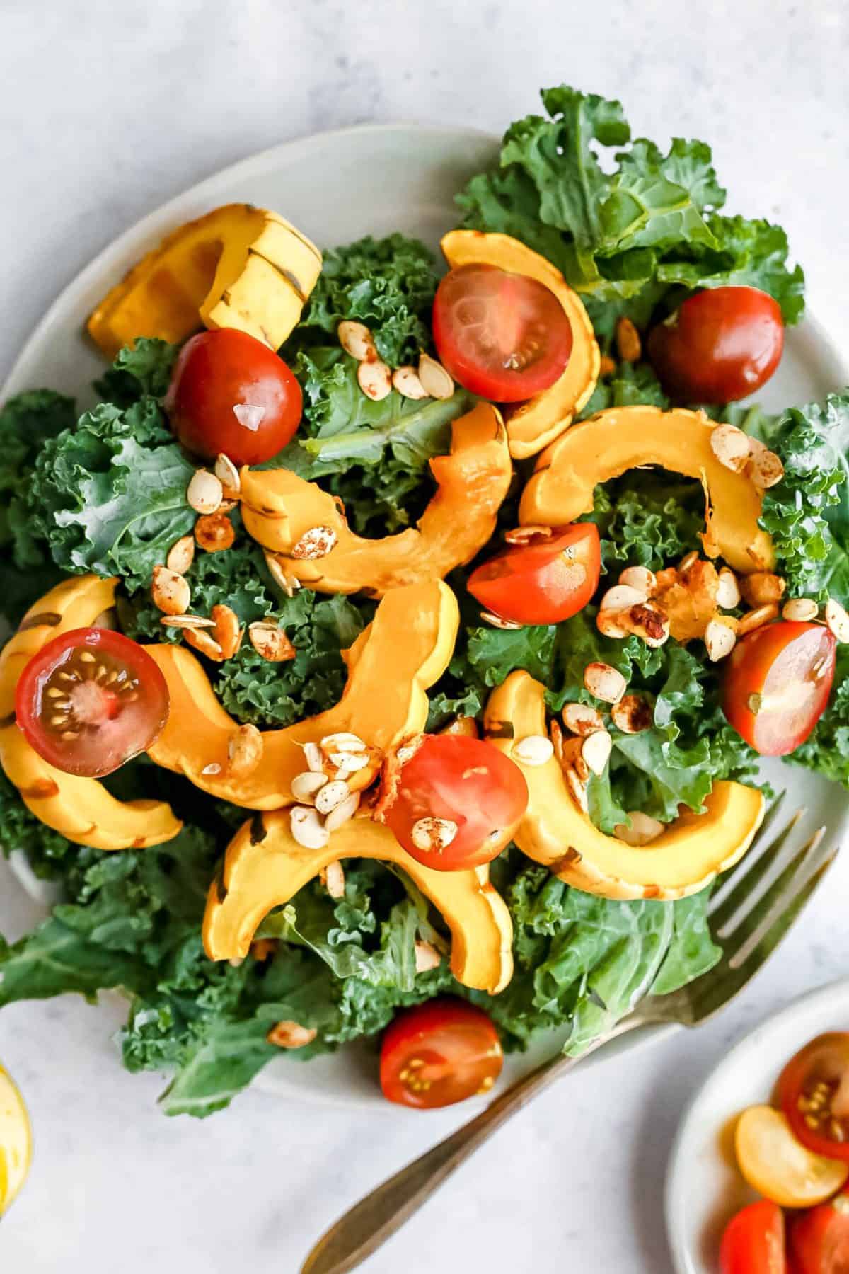 Delicata Squash Kale Salad