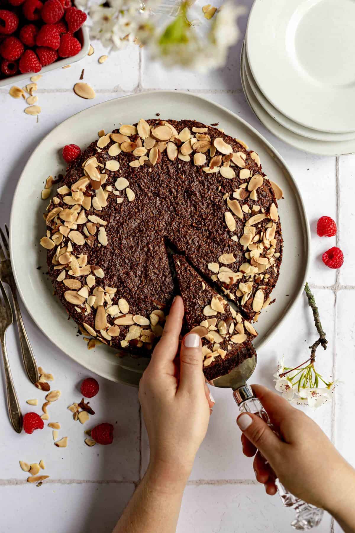 Plant-Based Chocolate Almond Torte