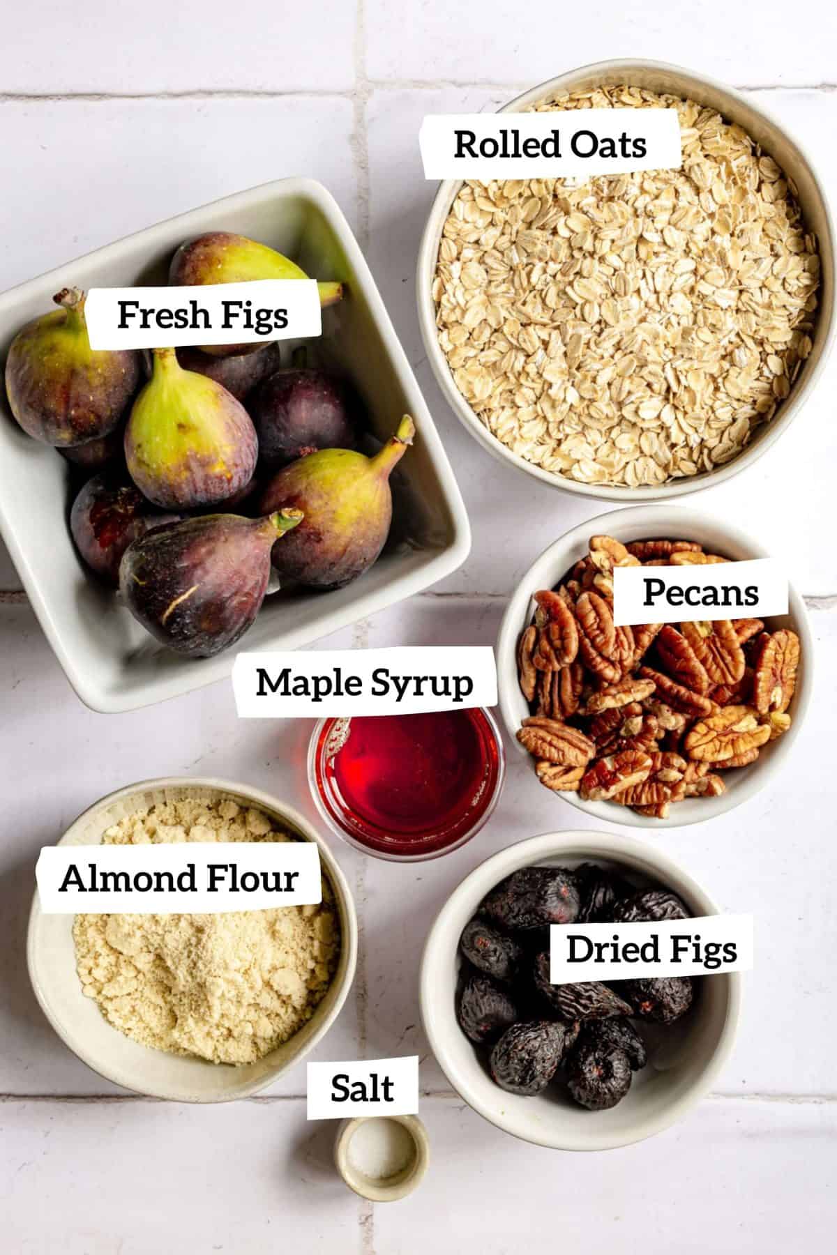 Plant-Based Fig Crumble Bars Ingredients