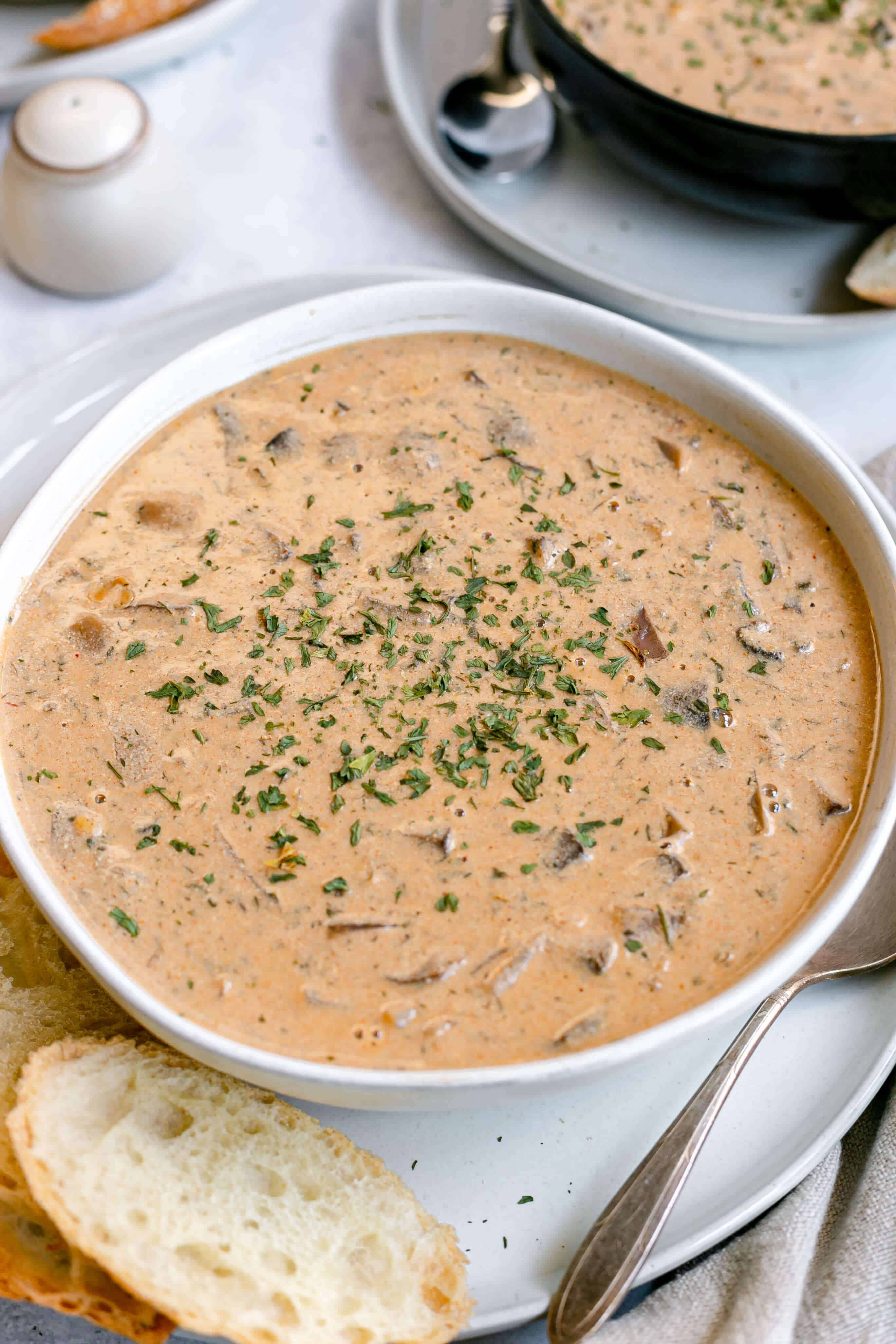 Plant-Based Hungarian Mushroom Soup