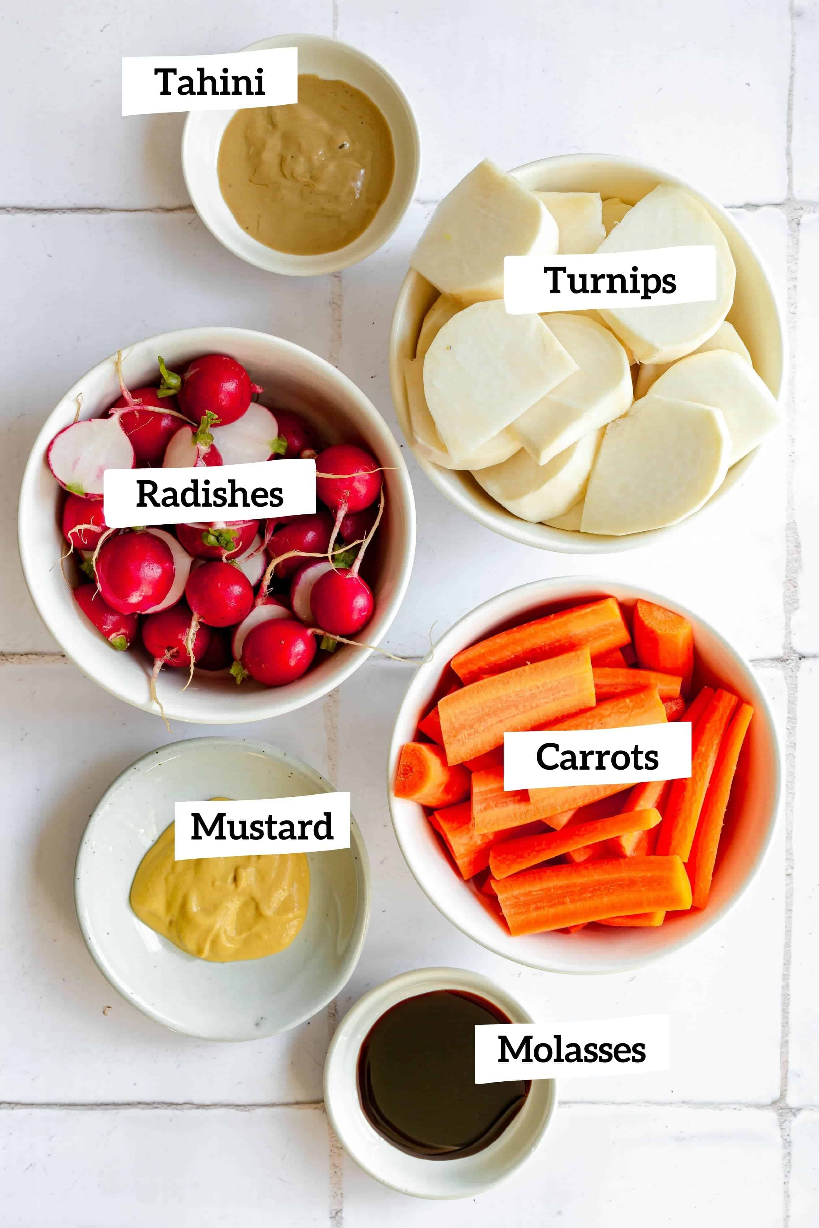 Sesame Mustard Glazed Vegetables Ingredients