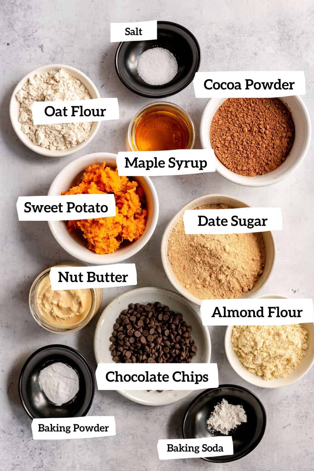 Sugar-Free Vegan Bourbon Brownies Ingredients