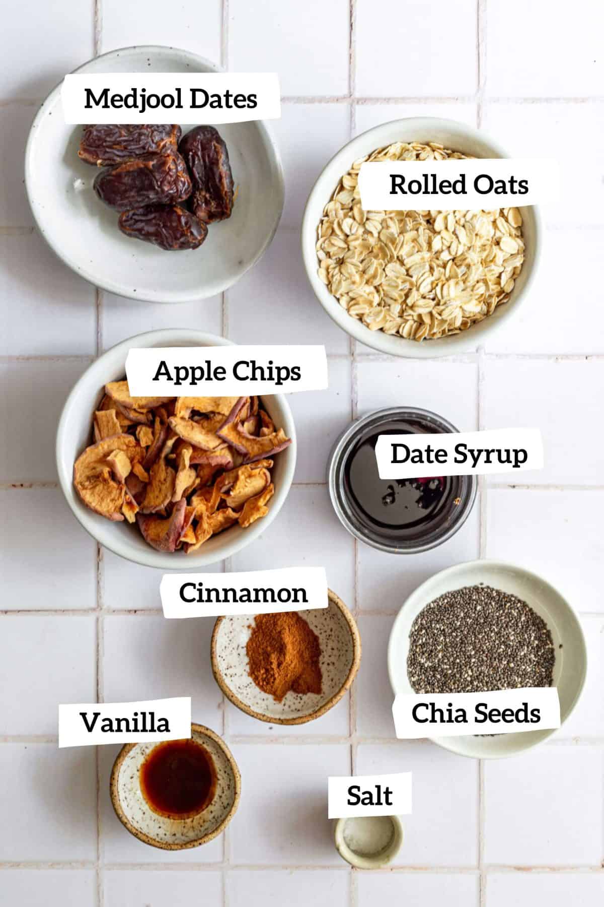 Caramel Apple Energy Balls Ingredients