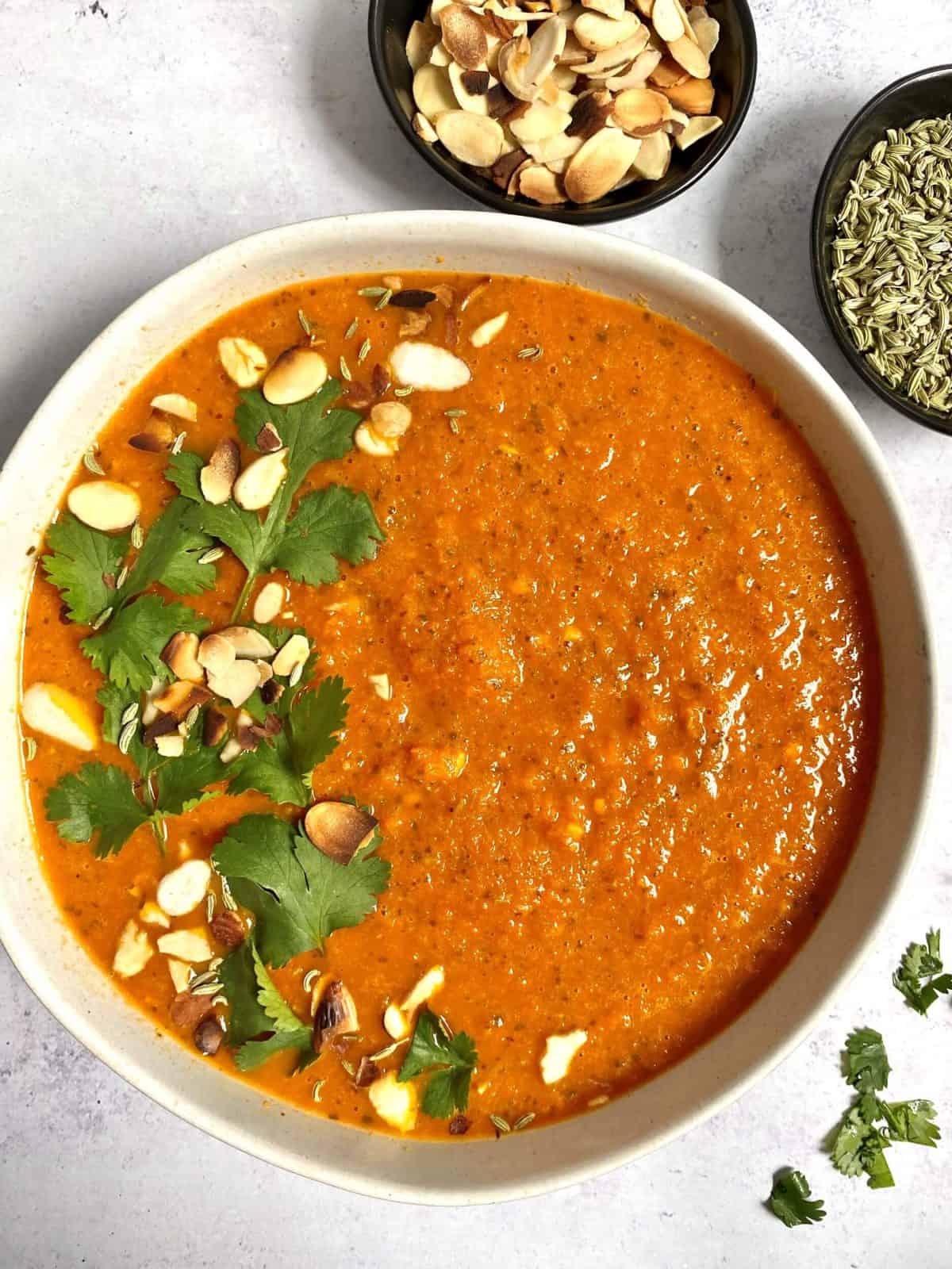 Caramelized Carrot Soup with Fennel