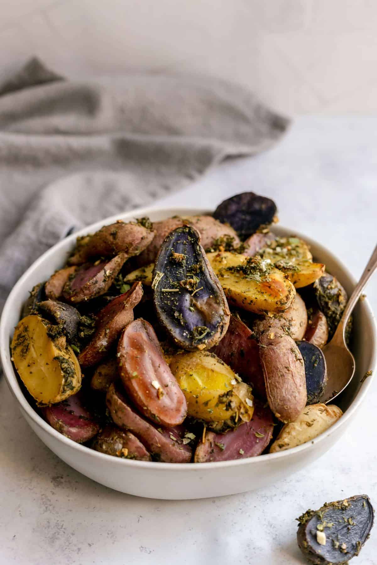 Easy Oil-Free Herb Roasted Fingerlings