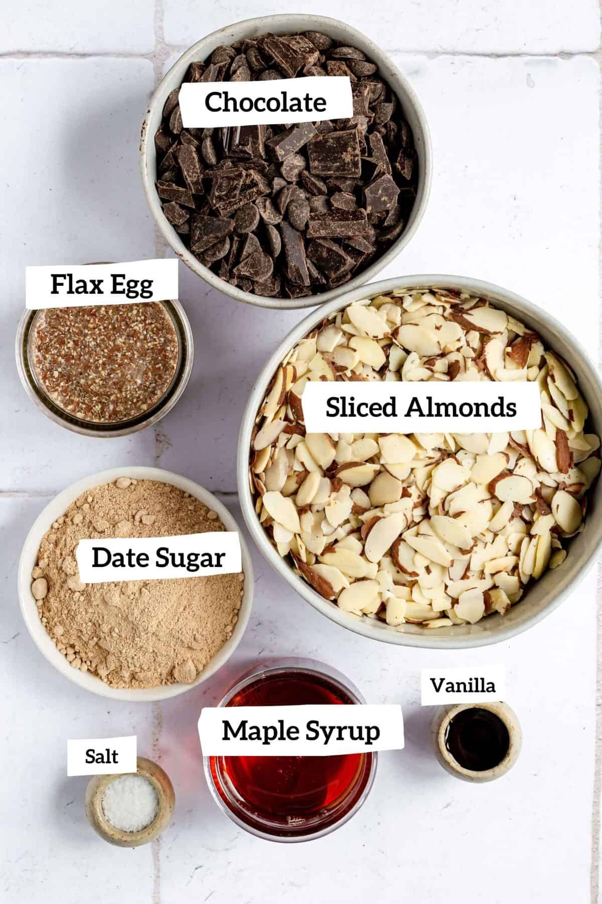 Plant-Based Chocolate Almond Torte Ingredients