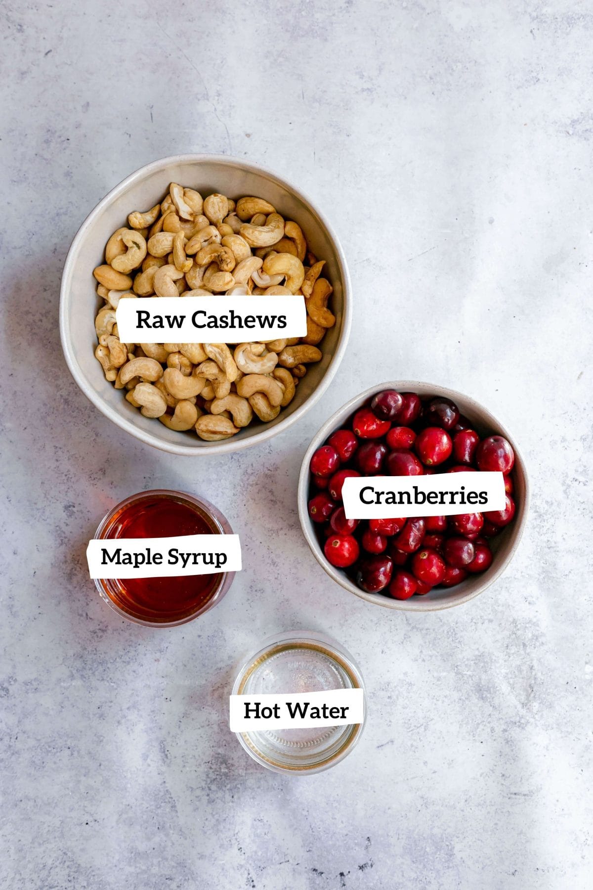 Plant-Based Cranberry Cheesecake Filling Ingredients