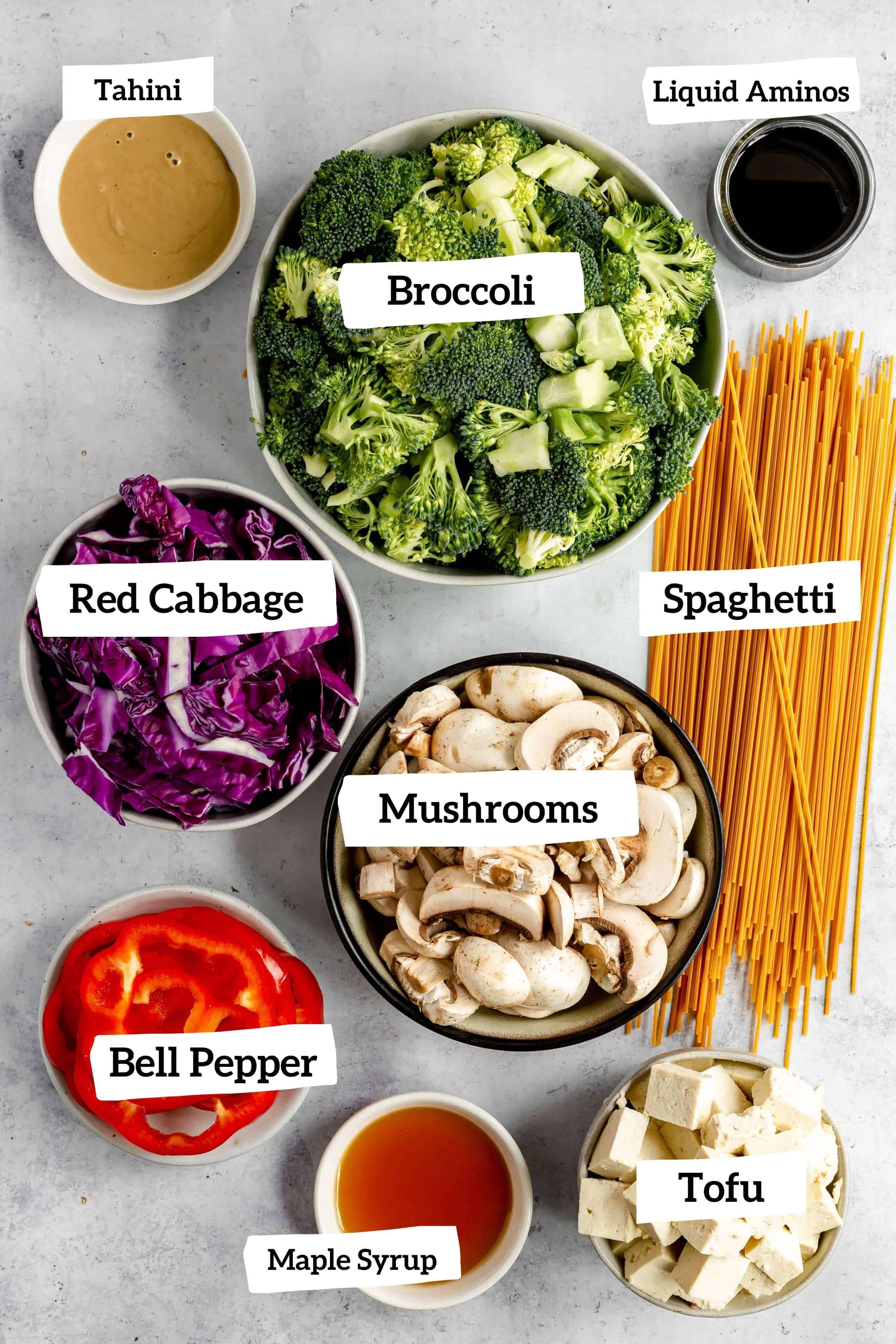 Plant-Based Lo Mein Ingredients