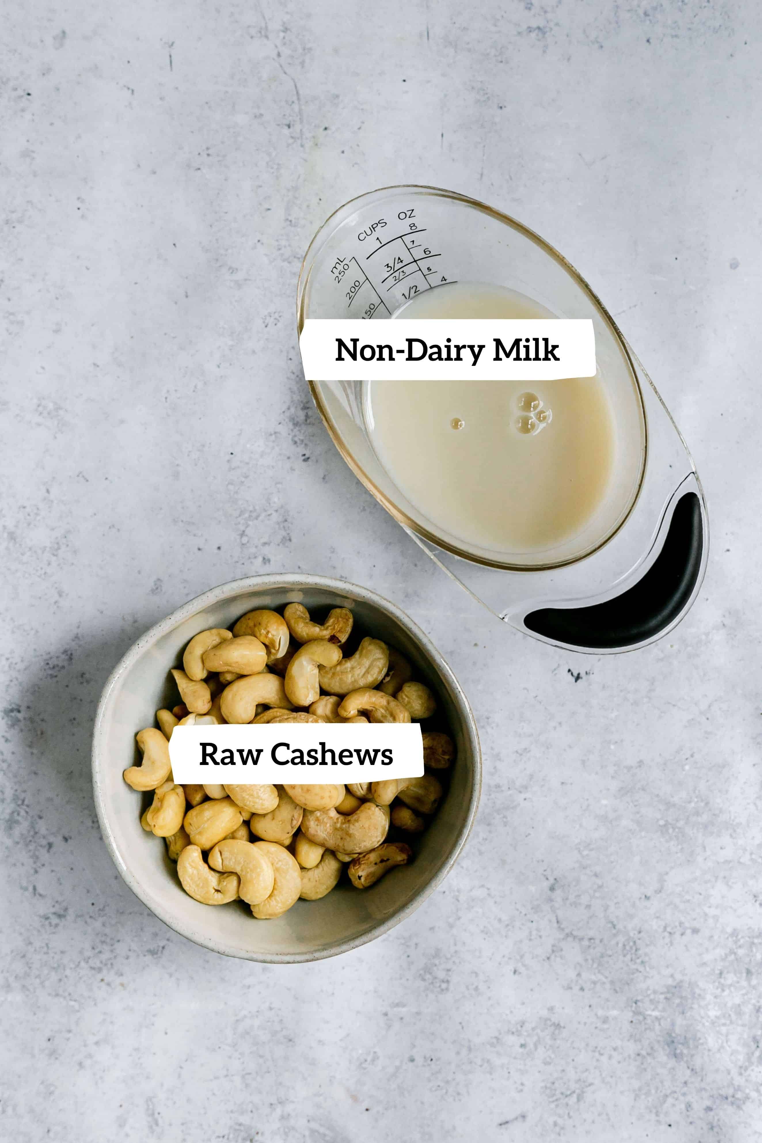Cashew Cream Ingredients