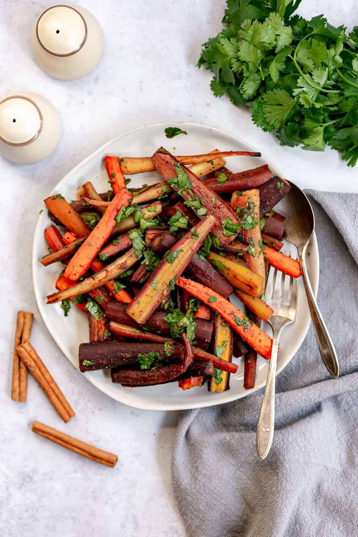 Spicy Roasted Carrots with Cilantro