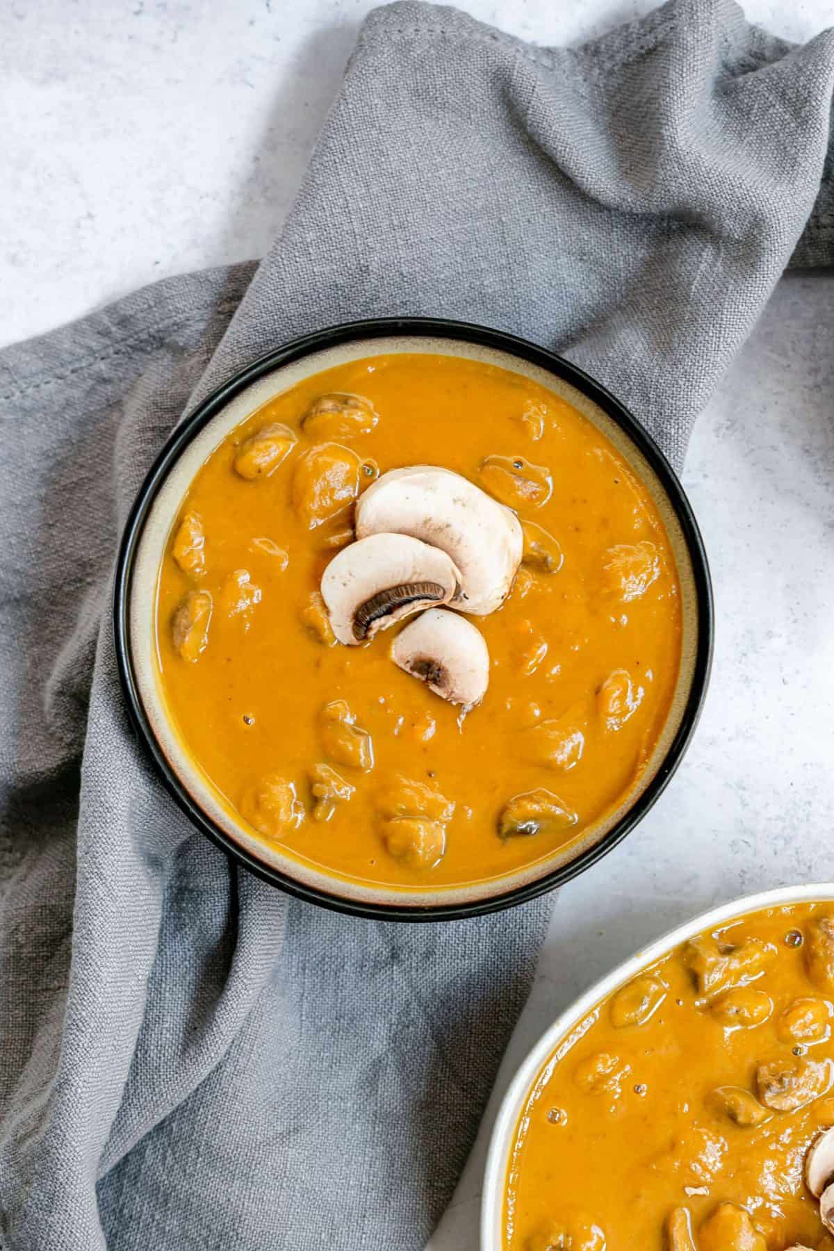 Sweet Potato Miso Mushroom Soup