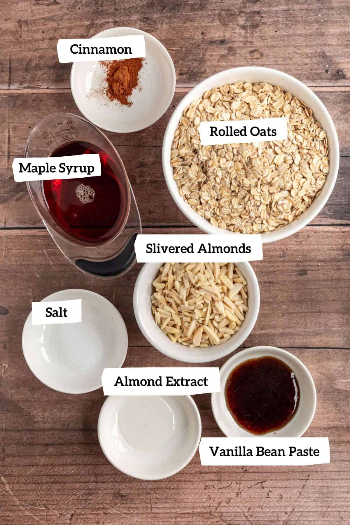 Vanilla Almond Granola Ingredients