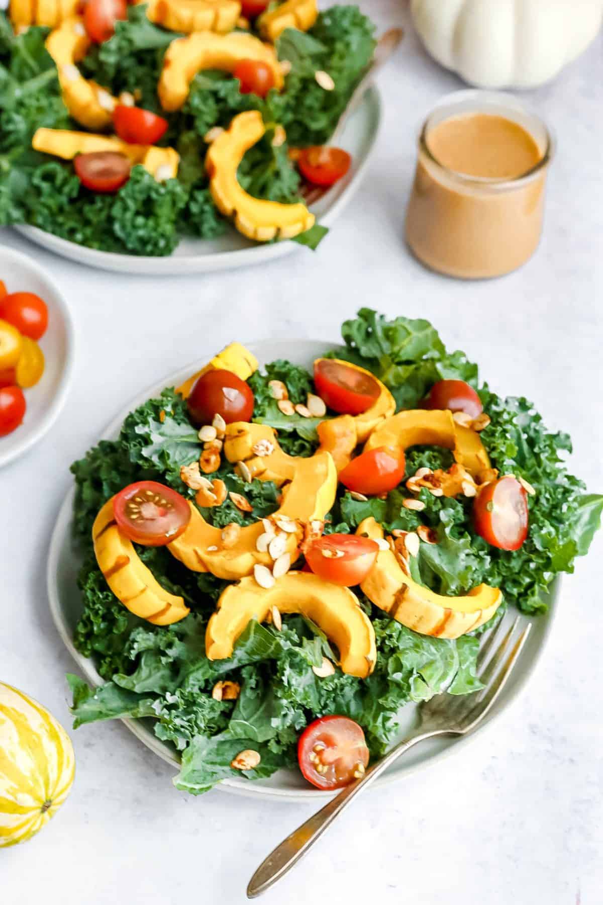 Delicata Squash Kale Salad