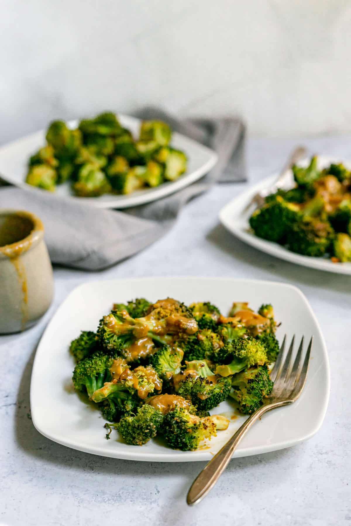 Oil-Free Miso Charred Broccoli