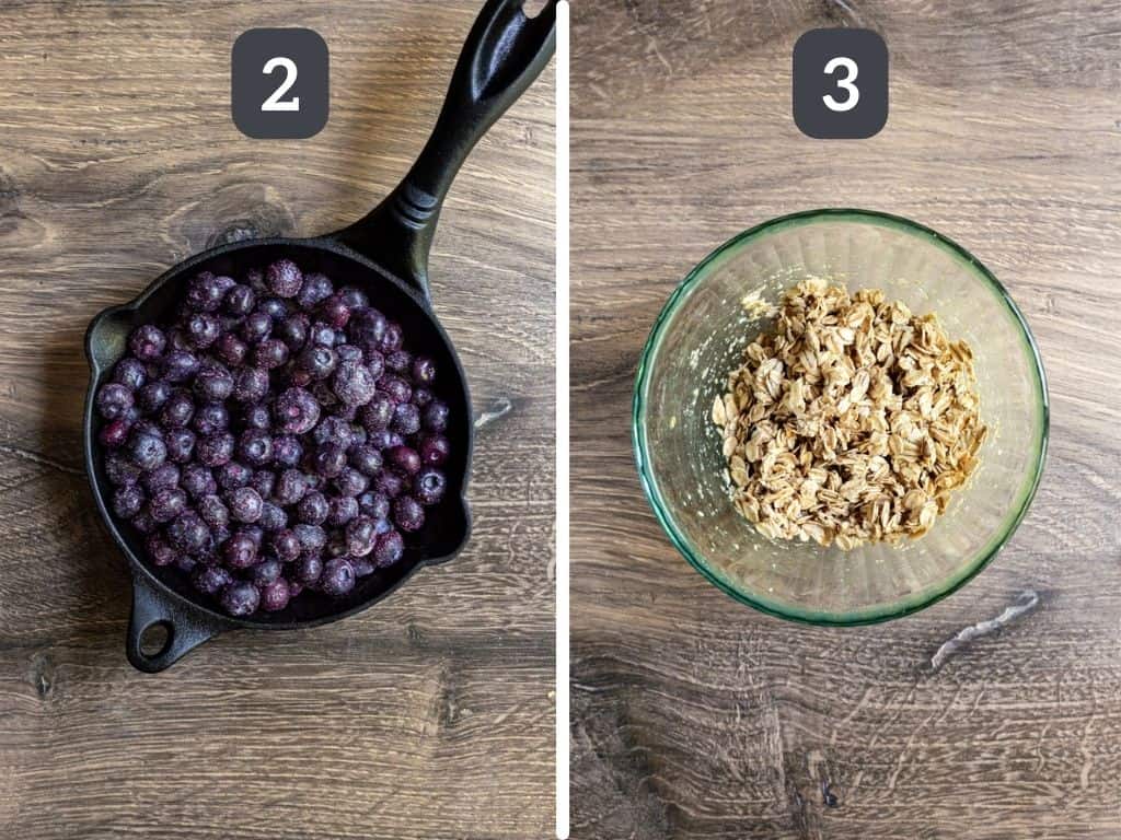 Plant-Based Blueberry Crumble Steps