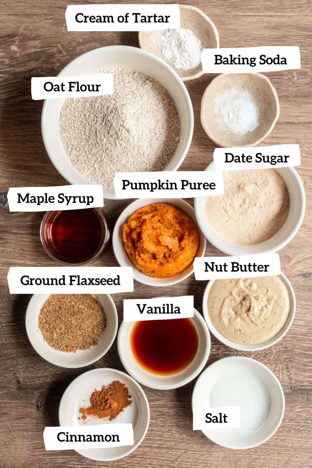 Vegan Pumpkin Snickerdoodles Ingredients