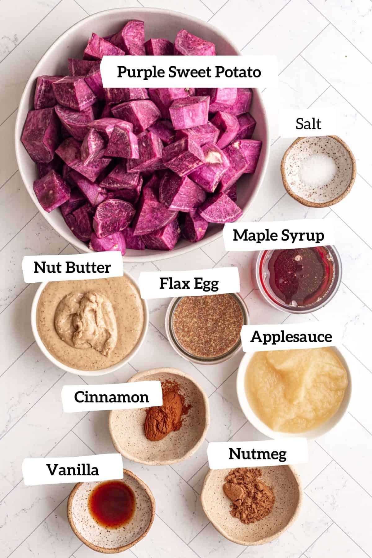 Vegan Purple Sweet Potato Pie Filling Ingredients